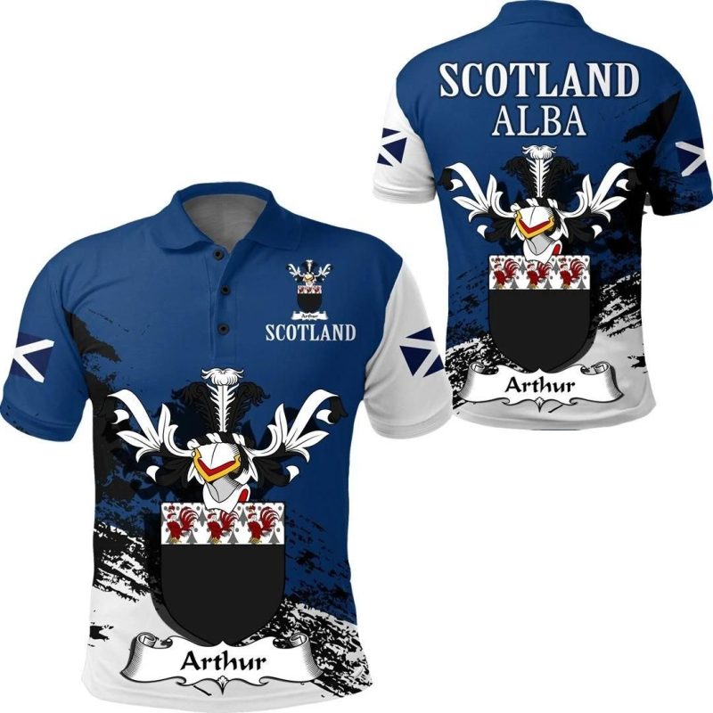 Arthur Scottish Family Crest Scotland Special Polo Shirt - Golf Shirt A7