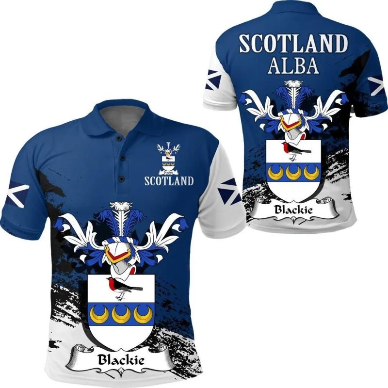 Blackie Scottish Family Crest Scotland Special Polo Shirt - Golf Shirt A7