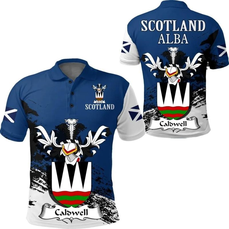 Caldwell Scottish Family Crest Scotland Special Polo Shirt - Golf Shirt A7