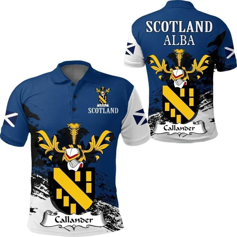 Callander Scottish Family Crest Scotland Special Polo Shirt - Golf Shirt A7