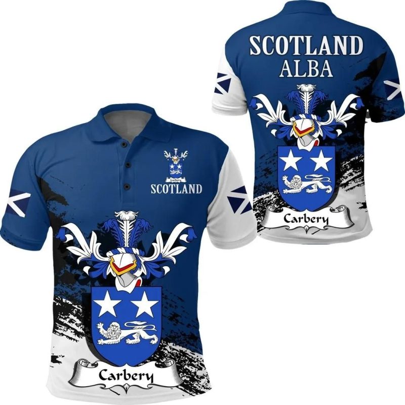 Carbery Scottish Family Crest Scotland Special Polo Shirt - Golf Shirt A7