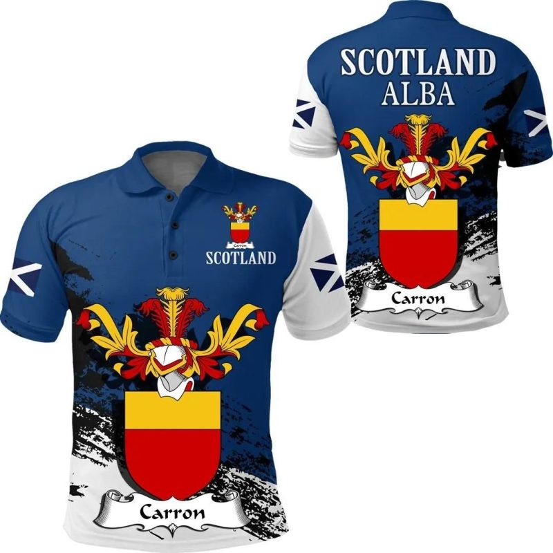 Carron Scottish Family Crest Scotland Special Polo Shirt - Golf Shirt A7