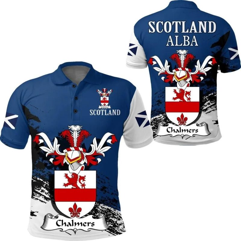 Chalmers Scottish Family Crest Scotland Special Polo Shirt - Golf Shirt A7