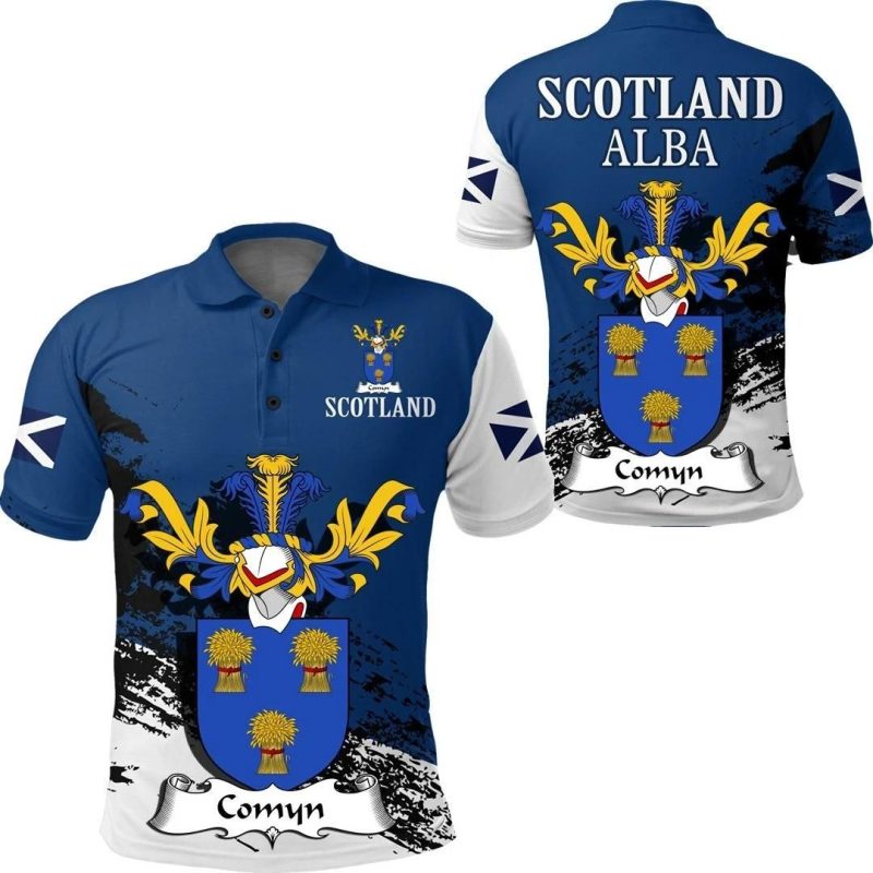 Comyn Scottish Family Crest Scotland Special Polo Shirt - Golf Shirt A7
