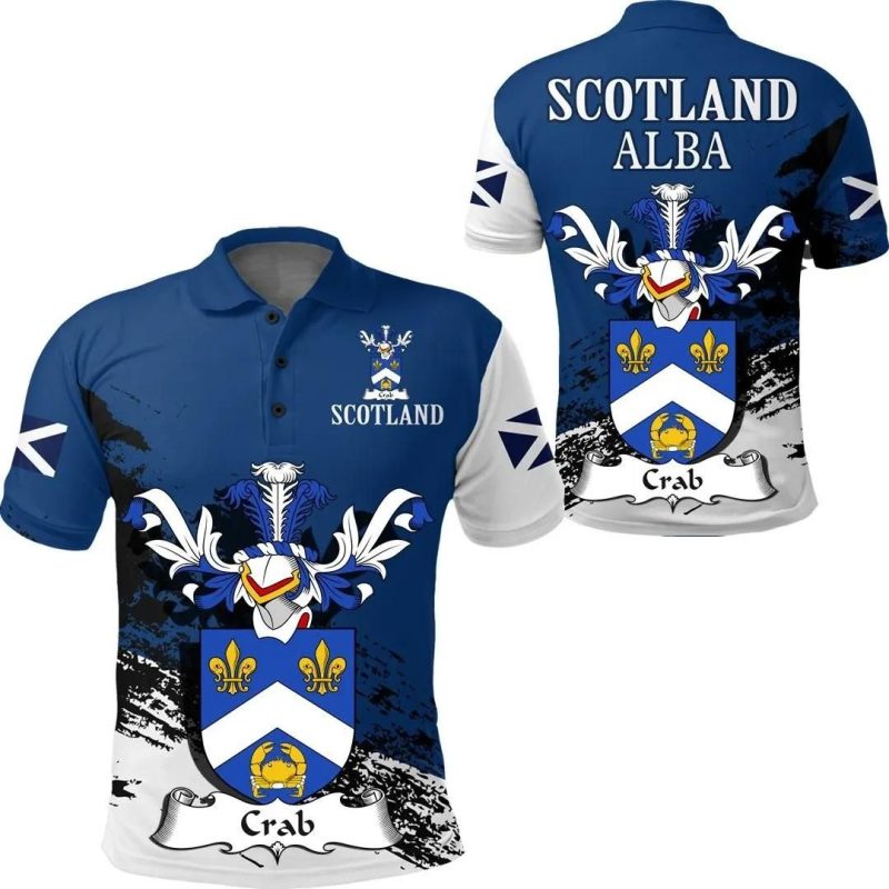 Crab Scottish Family Crest Scotland Special Polo Shirt - Golf Shirt A7