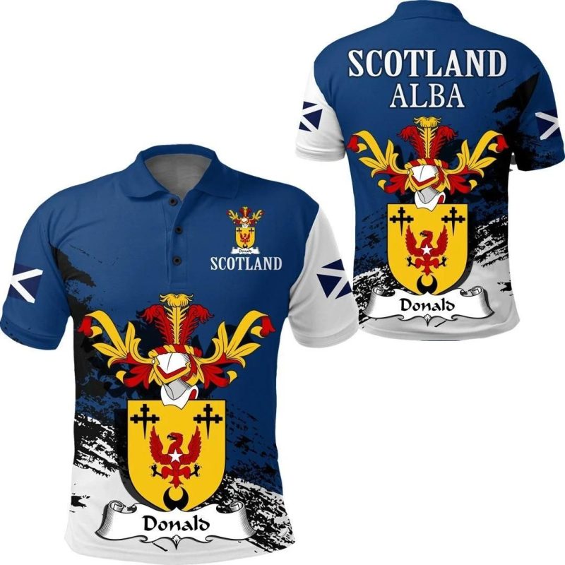 Donald Scottish Family Crest Scotland Special Polo Shirt - Golf Shirt A7