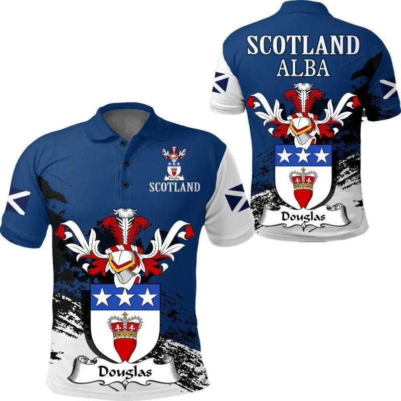 Douglas Scottish Family Crest Scotland Special Polo Shirt - Golf Shirt A7