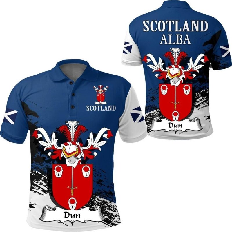 Dun Scottish Family Crest Scotland Special Polo Shirt - Golf Shirt A7