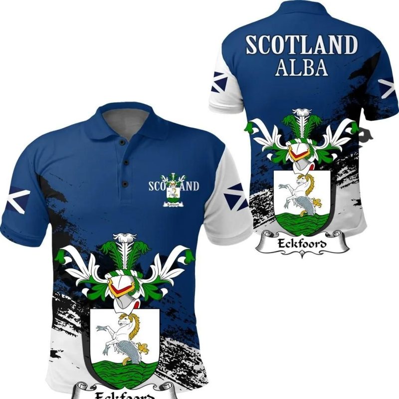 Eckfoord Scottish Family Crest Scotland Special Polo Shirt - Golf Shirt A7