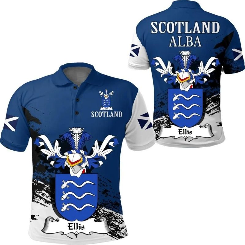 Ellis Scottish Family Crest Scotland Special Polo Shirt - Golf Shirt A7