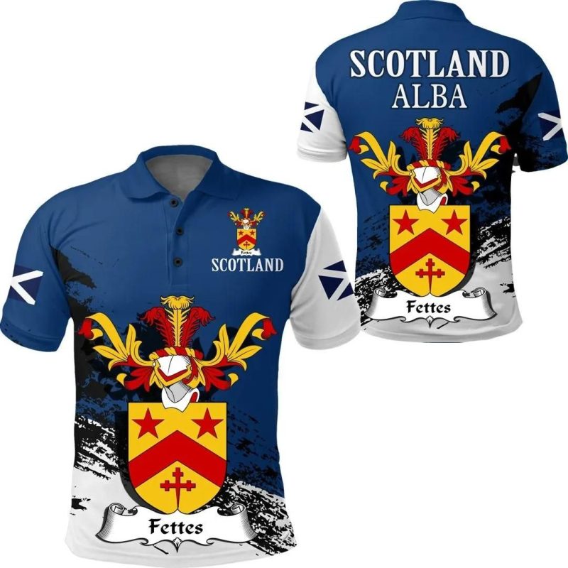 Fettes Scottish Family Crest Scotland Special Polo Shirt - Golf Shirt A7