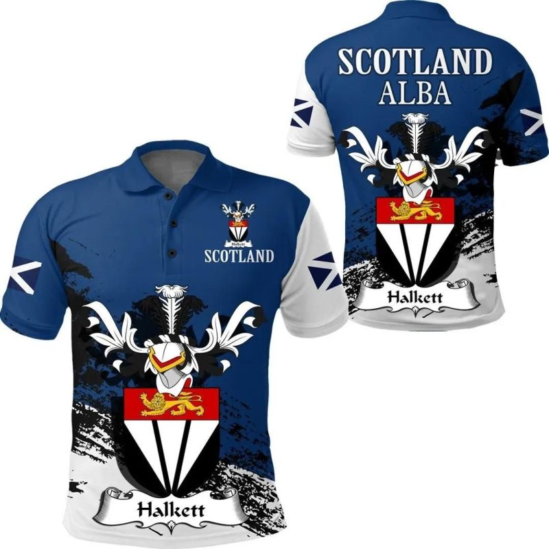 Halkett Scottish Family Crest Scotland Special Polo Shirt - Golf Shirt A7