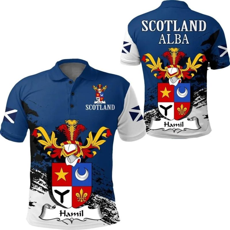 Hamil Scottish Family Crest Scotland Special Polo Shirt - Golf Shirt A7