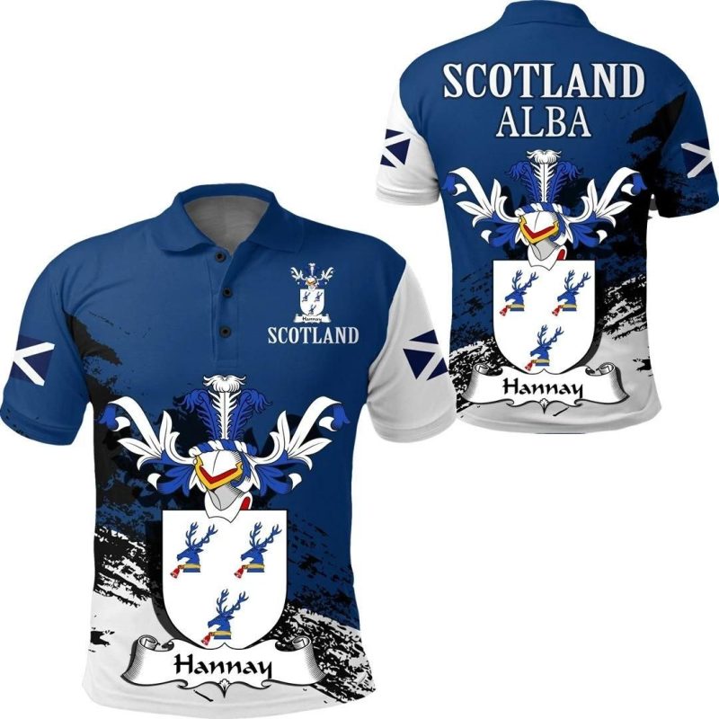 Hannay Scottish Family Crest Scotland Special Polo Shirt - Golf Shirt A7