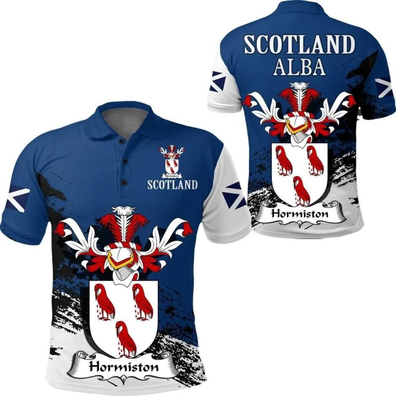 Hormiston Scottish Family Crest Scotland Special Polo Shirt - Golf Shirt A7