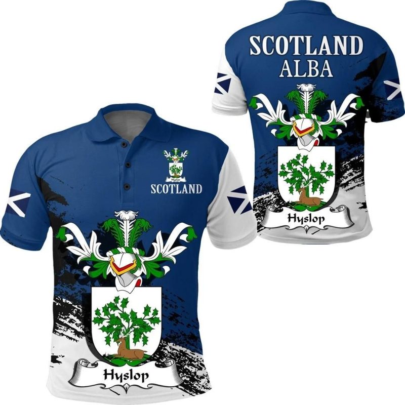 Hyslop Scottish Family Crest Scotland Special Polo Shirt - Golf Shirt A7