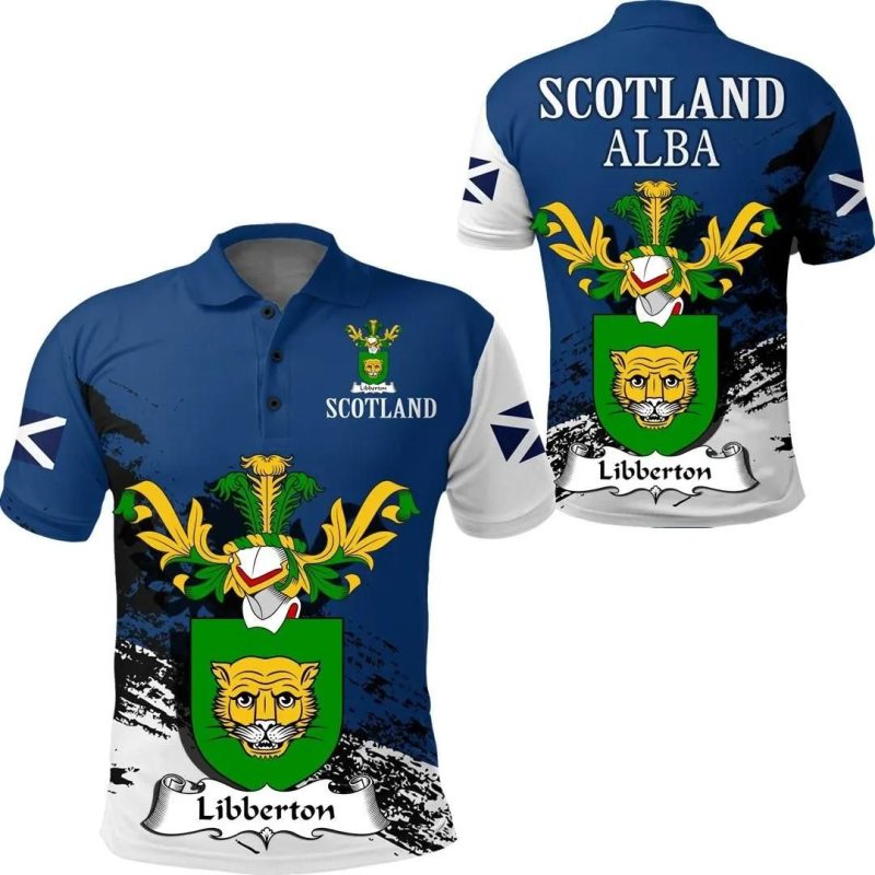 Libberton Scottish Family Crest Scotland Special Polo Shirt - Golf Shirt A7
