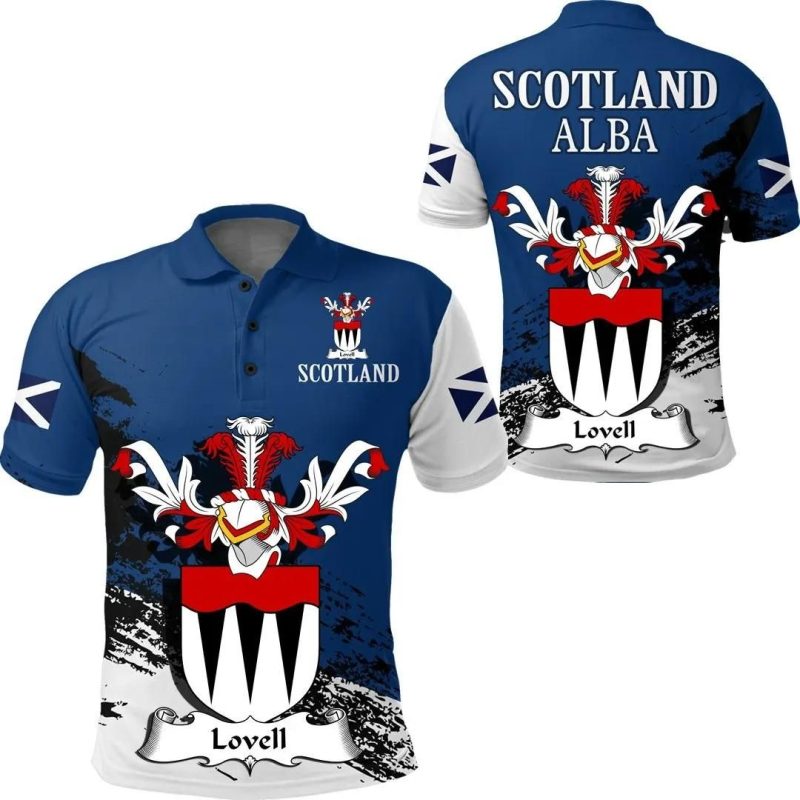 Lovell Scottish Family Crest Scotland Special Polo Shirt - Golf Shirt A7