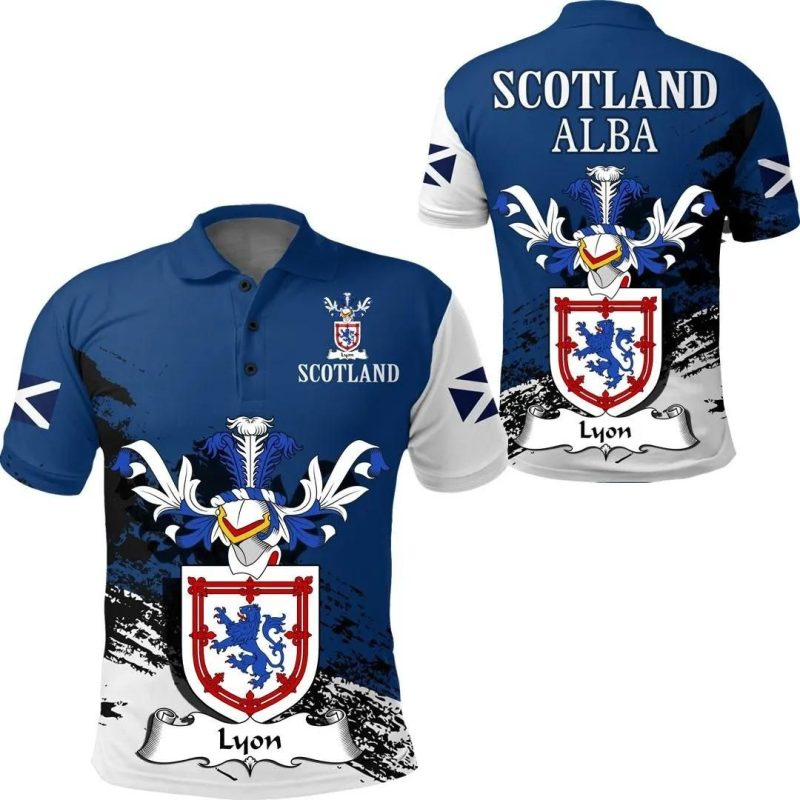 Lyon Scottish Family Crest Scotland Special Polo Shirt - Golf Shirt A7