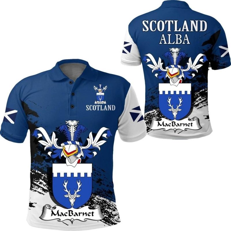 MacBarnet Scottish Family Crest Scotland Special Polo Shirt - Golf Shirt A7
