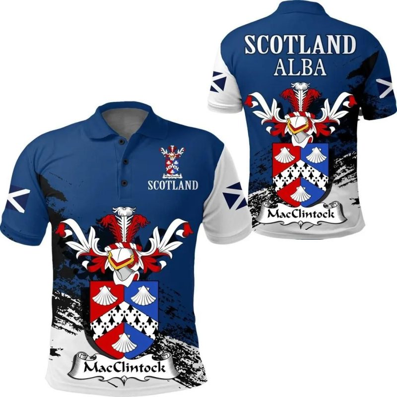 MacClintock Scottish Family Crest Scotland Special Polo Shirt - Golf Shirt A7