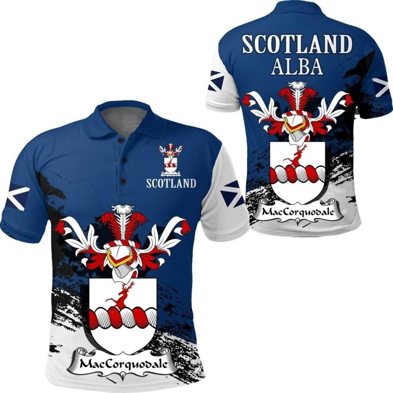MacCorquodale Scottish Family Crest Scotland Special Polo Shirt - Golf Shirt A7