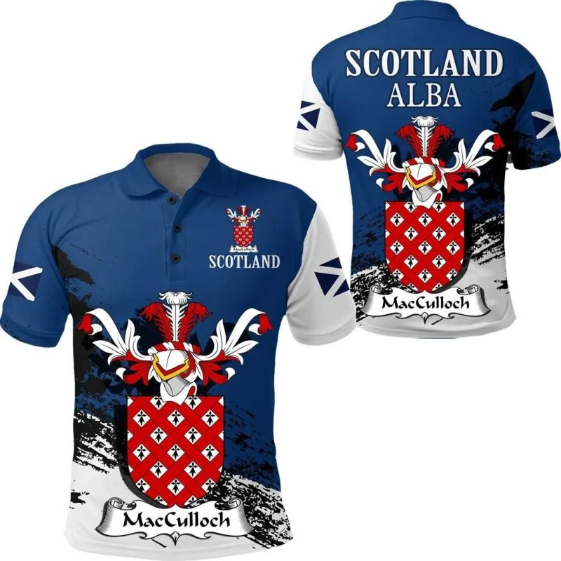 MacCulloch Scottish Family Crest Scotland Special Polo Shirt - Golf Shirt A7