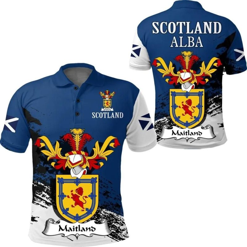 Maitland Scottish Family Crest Scotland Special Polo Shirt - Golf Shirt A7
