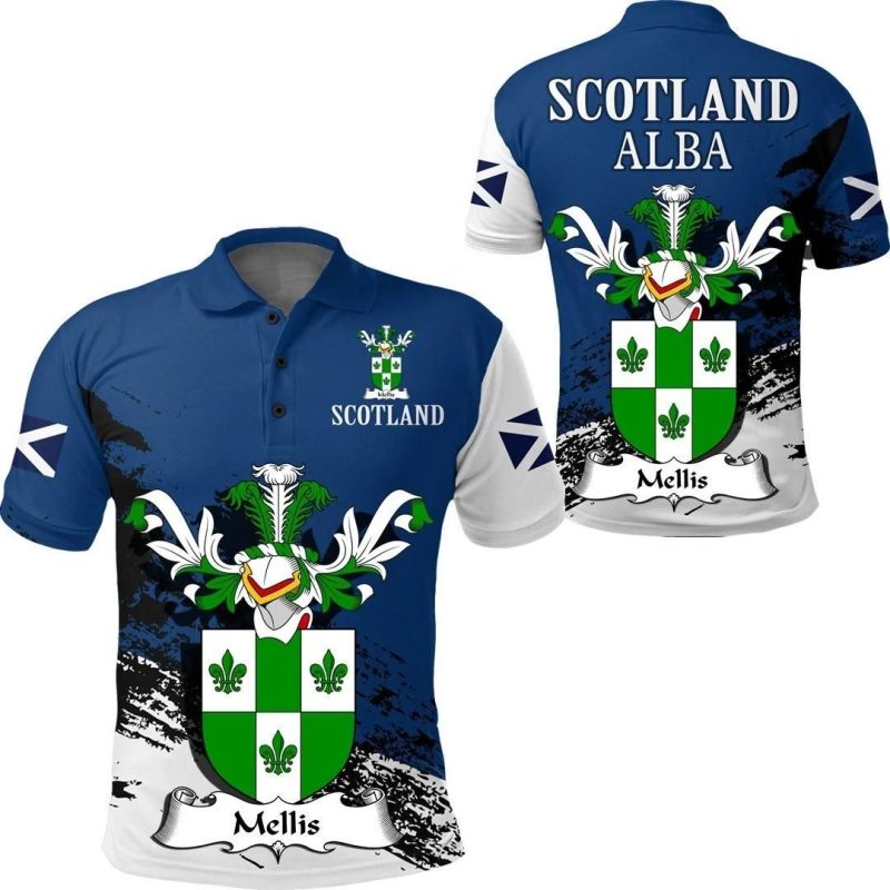 Mellis Scottish Family Crest Scotland Special Polo Shirt - Golf Shirt A7
