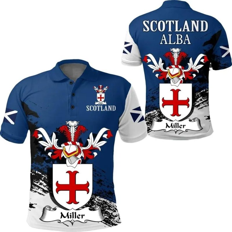 Miller Scottish Family Crest Scotland Special Polo Shirt - Golf Shirt A7