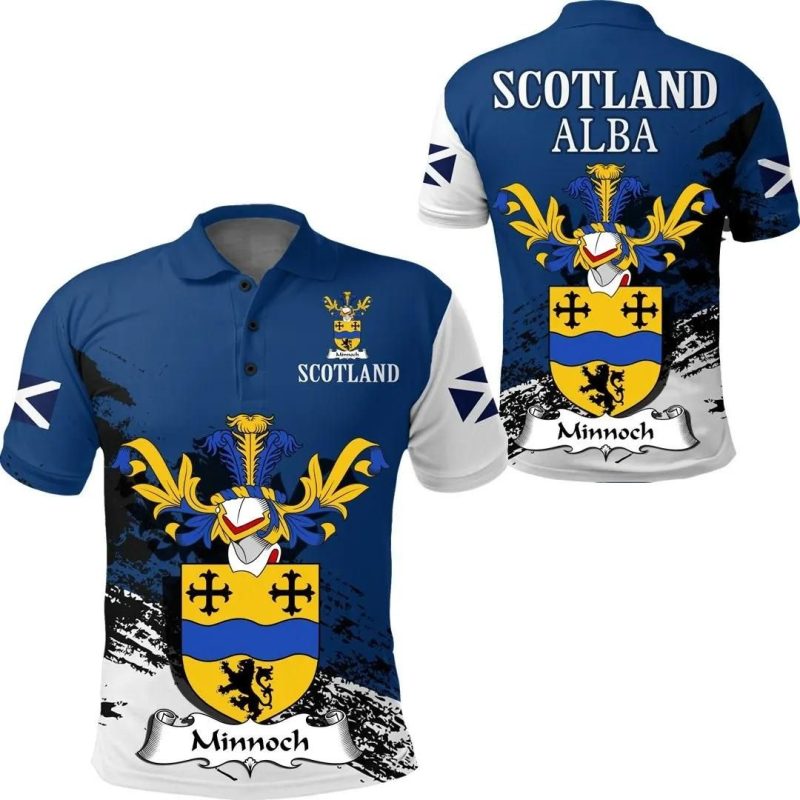 Minnoch Scottish Family Crest Scotland Special Polo Shirt - Golf Shirt A7