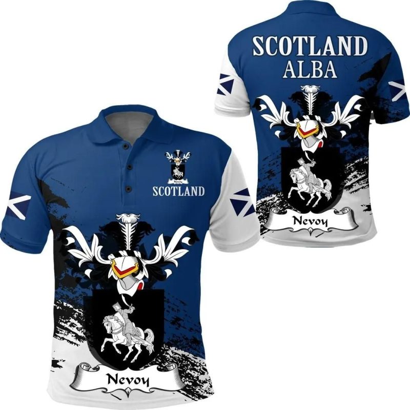 Nevoy Scottish Family Crest Scotland Special Polo Shirt - Golf Shirt A7