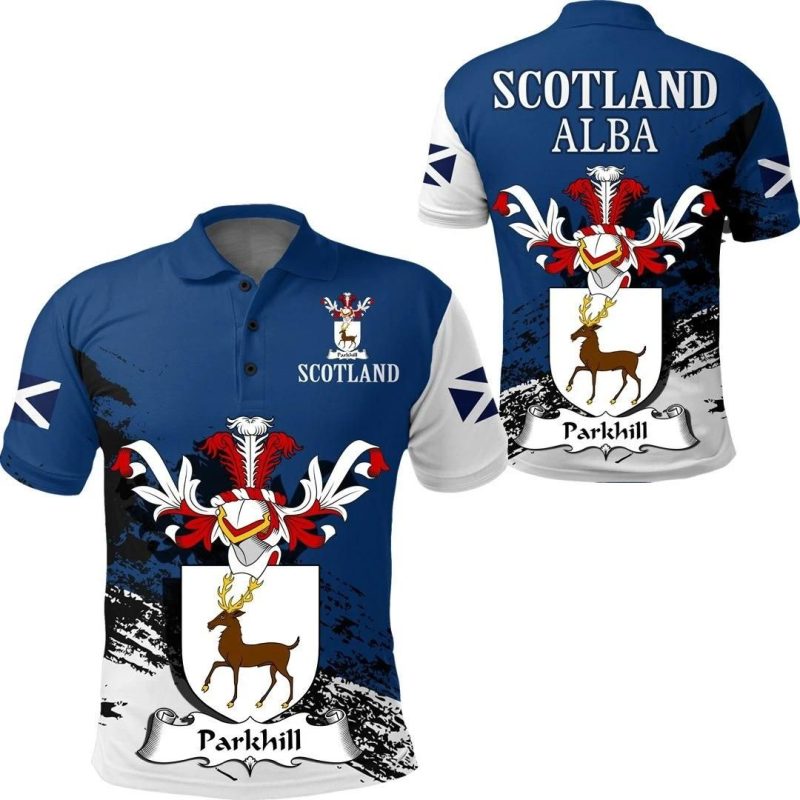 Parkhill Scottish Family Crest Scotland Special Polo Shirt - Golf Shirt A7