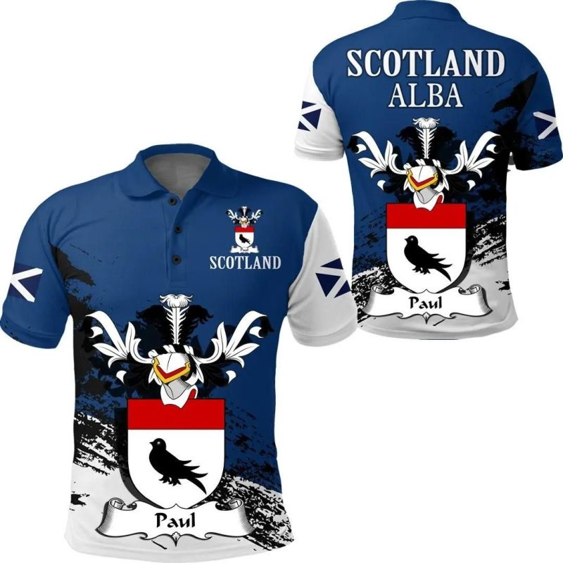 Paul Scottish Family Crest Scotland Special Polo Shirt - Golf Shirt A7
