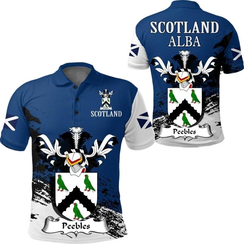 Peebles Scottish Family Crest Scotland Special Polo Shirt - Golf Shirt A7