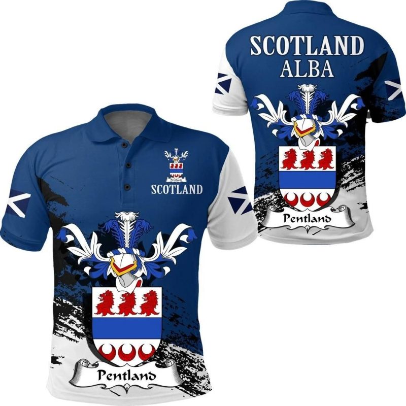 Pentland Scottish Family Crest Scotland Special Polo Shirt - Golf Shirt A7
