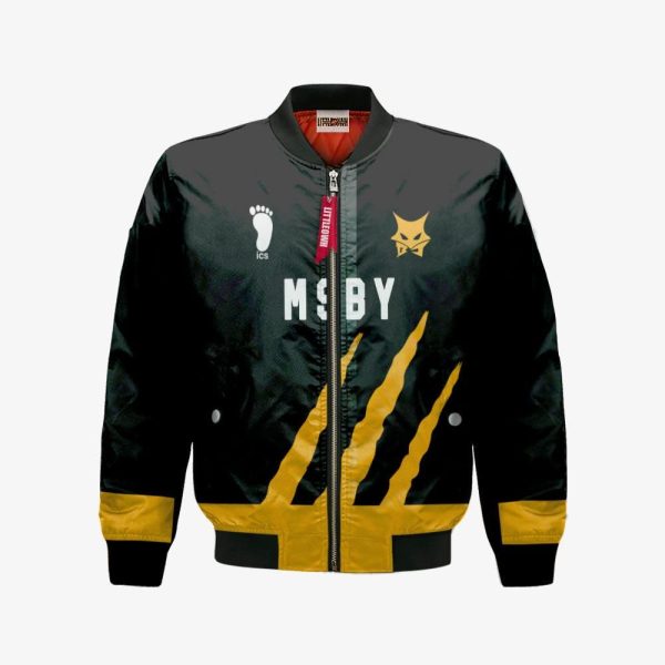 MSBY Black Jackal Bomber Jacket Custom Haikyuu Cosplay Costumes Bomber Jacket